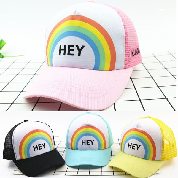 18 new rainbow hey children's mesh baseball cap sun sun hat baseball hat cute boys and girls travel sunshade cap, Blue;gray
18 new rainbow hey children's mesh baseball cap sun sun hat baseball hat cute boys and girls travel sunshade cap, Blue;gray