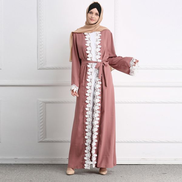 2019 pink open abaya dubai kaftan lace floral kimono muslim hijab dress elbise abayas for women robe turkish islamic clothing
2019 pink open abaya dubai kaftan lace floral kimono muslim hijab dress elbise abayas for women robe turkish islamic clothing
