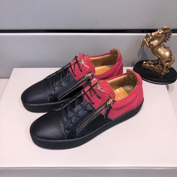 2019w limited edition personality men's color matching leather casual shoes, fashion wild sports shoes, original box packaging: 38-44, Black
2019w limited edition personality men's color matching leather casual shoes, fashion wild sports shoes, original box packaging: 38-44, Black