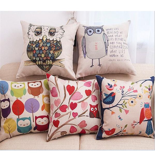 modern simple animal owl decorative pillow case chair waist square 45x45cm cotton linen pillow cover home textile living
modern simple animal owl decorative pillow case chair waist square 45x45cm cotton linen pillow cover home textile living