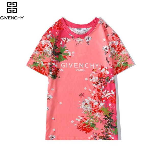 2020 новые напечатанный вензель розовых случайные мужской и женской с короткими рукавами футболки, White 
2020 новые напечатанный вензель розовых случайные мужской и женской с короткими рукавами футболки, White