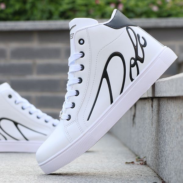 leather men's casual shoes man sneakers fashion high male shoes autumn winter comfortable waterproof men boots, Black
leather men's casual shoes man sneakers fashion high male shoes autumn winter comfortable waterproof men boots, Black