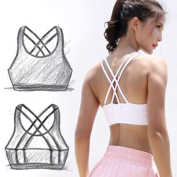 strappy sports bra for women, crisscross back medium support yoga bra running sports - fitness, Black;blue
strappy sports bra for women, crisscross back medium support yoga bra running sports - fitness, Black;blue