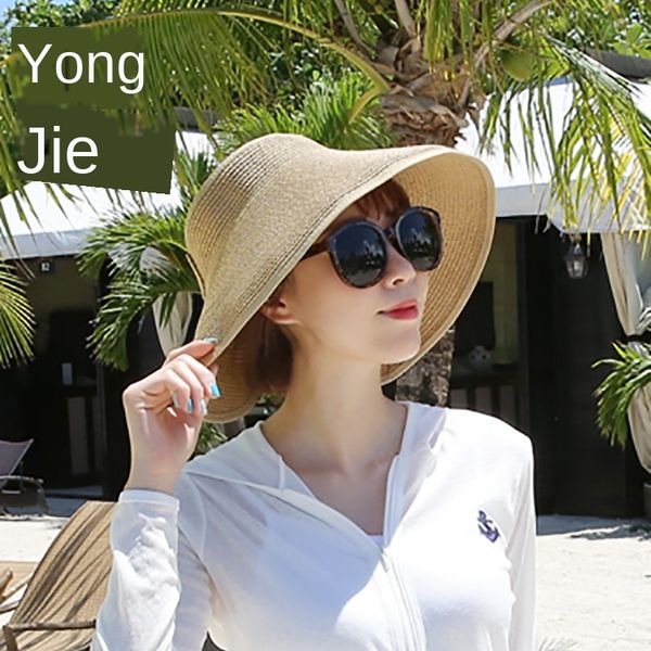 yja-50 korean summer empty straw women's outdoor sun sun hat foldable straw hat, Blue;gray
yja-50 korean summer empty straw women's outdoor sun sun hat foldable straw hat, Blue;gray