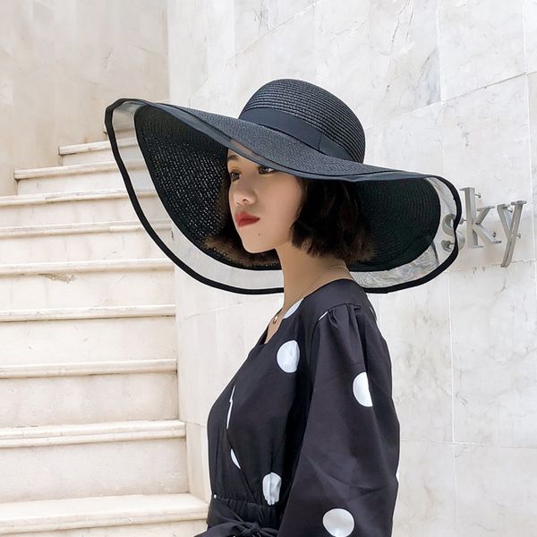 female summer sun-proof sun-shading big eaves straw travel sun seaside straw women's hat all-match holiday beach hat, Blue;gray
female summer sun-proof sun-shading big eaves straw travel sun seaside straw women's hat all-match holiday beach hat, Blue;gray