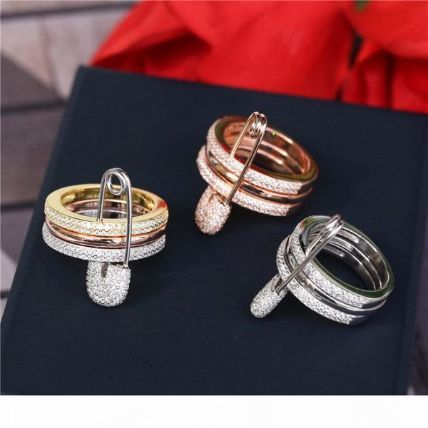 european and american creative luxury ring new style inlaid crystal diamond small pin ring fashion personalized female customization, Golden;silver
european and american creative luxury ring new style inlaid crystal diamond small pin ring fashion personalized female customization, Golden;silver