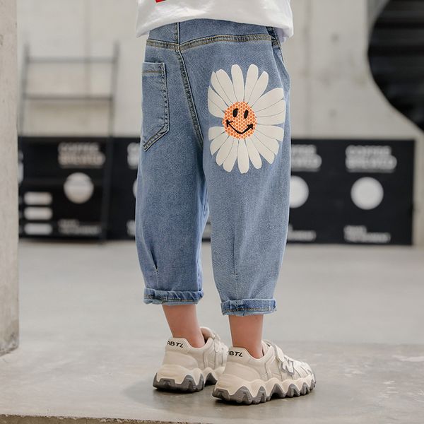 boy's pants kids denim shorts soft denim in the big cropped and shorts and jeans breeches boys' jeans middle pants summer, Blue