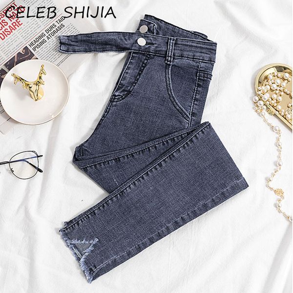 shijia high waist denim jeans woman mon new arrive black gray denim pencil pants high elastic show thin jean female lady, Blue
shijia high waist denim jeans woman mon new arrive black gray denim pencil pants high elastic show thin jean female lady, Blue