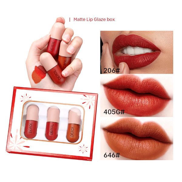neza matte lip glaze liquid lipstick set makeup gift set 3pcs/set lip makeup set 3color lip sticks make up cosmetic
neza matte lip glaze liquid lipstick set makeup gift set 3pcs/set lip makeup set 3color lip sticks make up cosmetic