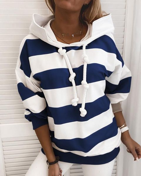 women's hoodies & sweatshirts casual striped loose hoodie fashion long sleeve hooded drawstring sweatshirt autumn winter pullover coat, Black
women's hoodies & sweatshirts casual striped loose hoodie fashion long sleeve hooded drawstring sweatshirt autumn winter pullover coat, Black