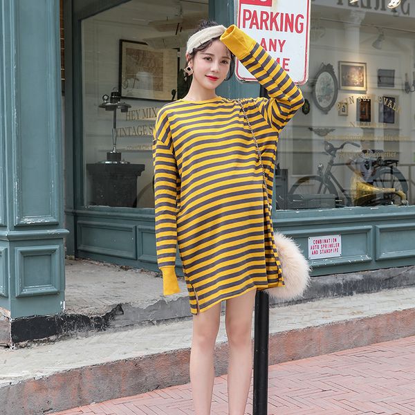 одежда для беременных 2020 осени одежда нового стиля crew neck stripe spell цвет сыпучего-fit hoodie платья, White
одежда для беременных 2020 осени одежда нового стиля crew neck stripe spell цвет сыпучего-fit hoodie платья, White