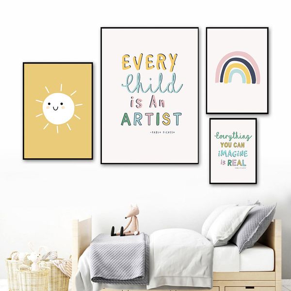 every child is an artist nursery print rainbow sun wall art poster painting inspired quotes nordic wall picture kids room decor
every child is an artist nursery print rainbow sun wall art poster painting inspired quotes nordic wall picture kids room decor