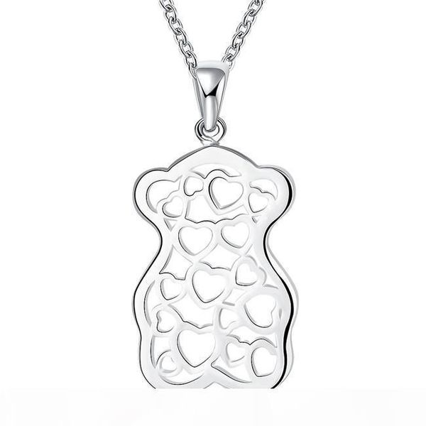 g bear peach heart women 's sterling silver plate necklace ,fashion 925 silver pendant necklace with chains gn770
g bear peach heart women 's sterling silver plate necklace ,fashion 925 silver pendant necklace with chains gn770