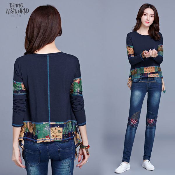vintage t shirt long sleeve women tee shirt tunic plus size irregular patchwork 100% cotton ladies casual, White
vintage t shirt long sleeve women tee shirt tunic plus size irregular patchwork 100% cotton ladies casual, White