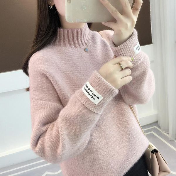 cute pink winter turtleneck sweater women 2020 thicken warm long sleeve knitted pullover sweater female jumper women lady, White;black
cute pink winter turtleneck sweater women 2020 thicken warm long sleeve knitted pullover sweater female jumper women lady, White;black
