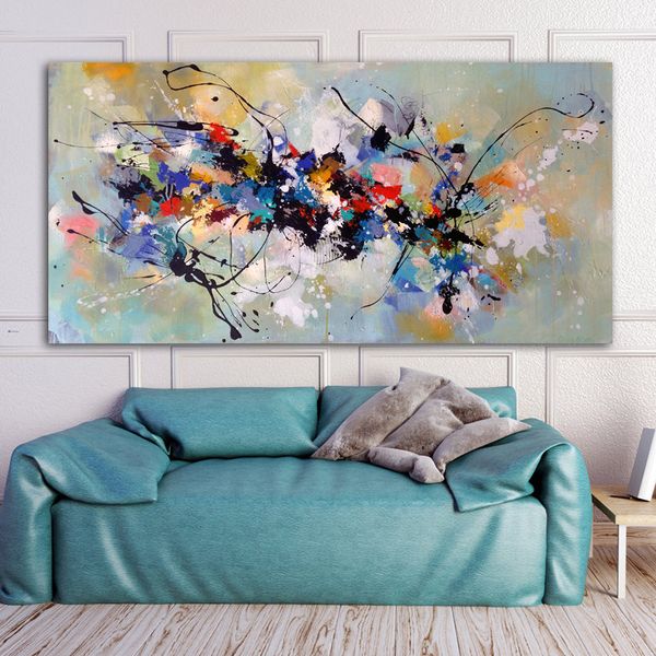 high definition modern household single abstract color painting canvas mural decoration spray painting wall art
high definition modern household single abstract color painting canvas mural decoration spray painting wall art