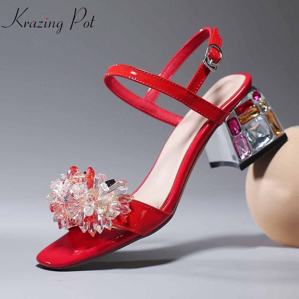 sandals krazing pot 2021 genuine leather peep toe bling art design heel high heels diamond-studded pendant beading plus size l33, Black
sandals krazing pot 2021 genuine leather peep toe bling art design heel high heels diamond-studded pendant beading plus size l33, Black