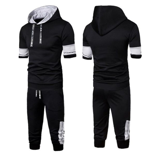 mens running sportswear sets short sleeve sweatpants gym fitness bodybuilding hoodies pants male workout tracksuits &4a28, Black;blue
mens running sportswear sets short sleeve sweatpants gym fitness bodybuilding hoodies pants male workout tracksuits &4a28, Black;blue
