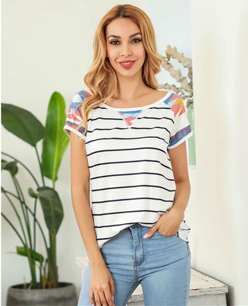 raglan sleeve t shirt women short sleeve summer striped tee 2020 new patchwork t-shirt women o-neck lady casual tee, White
raglan sleeve t shirt women short sleeve summer striped tee 2020 new patchwork t-shirt women o-neck lady casual tee, White