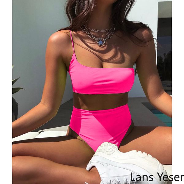 women's swimwear 2021 high waist bikinis women swimsuits solid female brazilian neon bikini set bandeau biquini bathing suit, White;black
women's swimwear 2021 high waist bikinis women swimsuits solid female brazilian neon bikini set bandeau biquini bathing suit, White;black