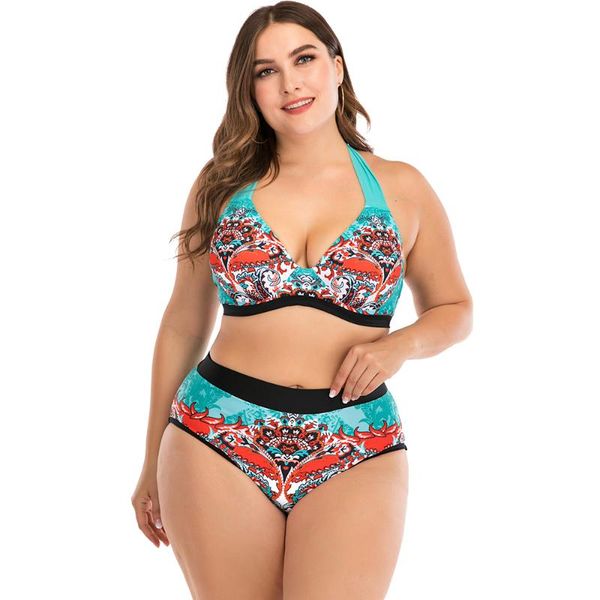 my 2020 halter bikini set women plus size swimwear backless two piece swimming suit retro printed bathing suits, White;black
my 2020 halter bikini set women plus size swimwear backless two piece swimming suit retro printed bathing suits, White;black