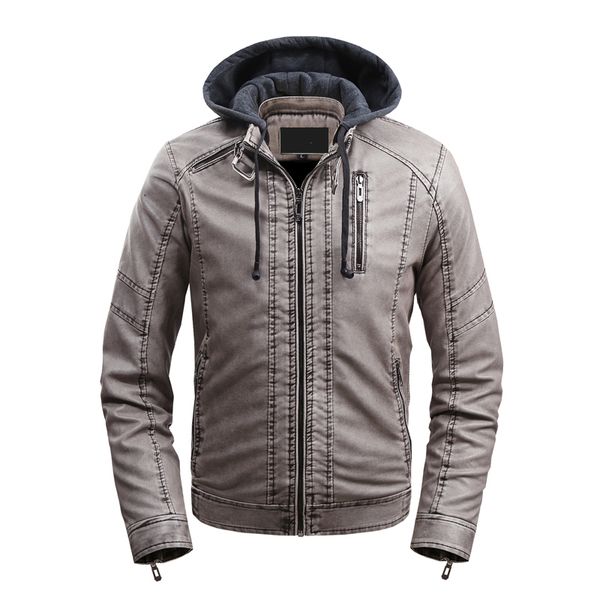 isurvivor2020 stand collar detachable cap plus velvet leather jacket men's autumn and winter casual simple fashion, Black;brown
isurvivor2020 stand collar detachable cap plus velvet leather jacket men's autumn and winter casual simple fashion, Black;brown