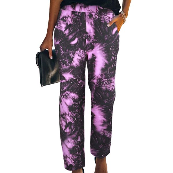 spring autumn female trousers floral print high waist casual trousers casual pants for women, Black;white
spring autumn female trousers floral print high waist casual trousers casual pants for women, Black;white