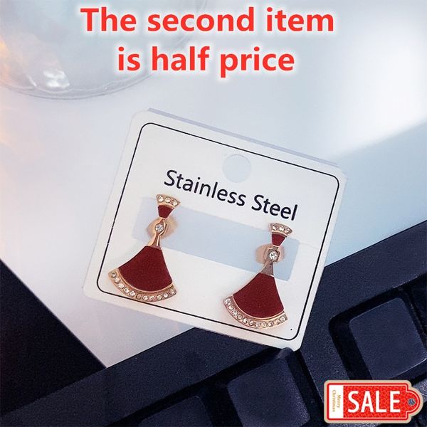korean style titanium steel small fan earrings women's rose gold jewelry simple internet celebrity same anti-allergy earrings, White
korean style titanium steel small fan earrings women's rose gold jewelry simple internet celebrity same anti-allergy earrings, White