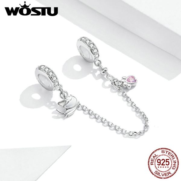 WOSTU Fit Original Pandora Charms Bracelet 925 Sterling Silver Safety Chain Heart Charm Bead DIY Jewelry Making Berloque
WOSTU Fit Original Pandora Charms Bracelet 925 Sterling Silver Safety Chain Heart Charm Bead DIY Jewelry Making Berloque