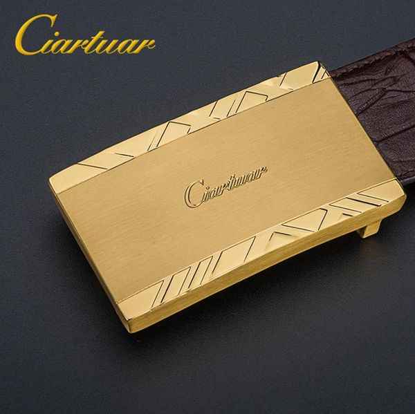2020 ciartuar new design quality men belt genuine leather strap trousers first layer cow skin gold sliver buckle ing, Black;brown
2020 ciartuar new design quality men belt genuine leather strap trousers first layer cow skin gold sliver buckle ing, Black;brown