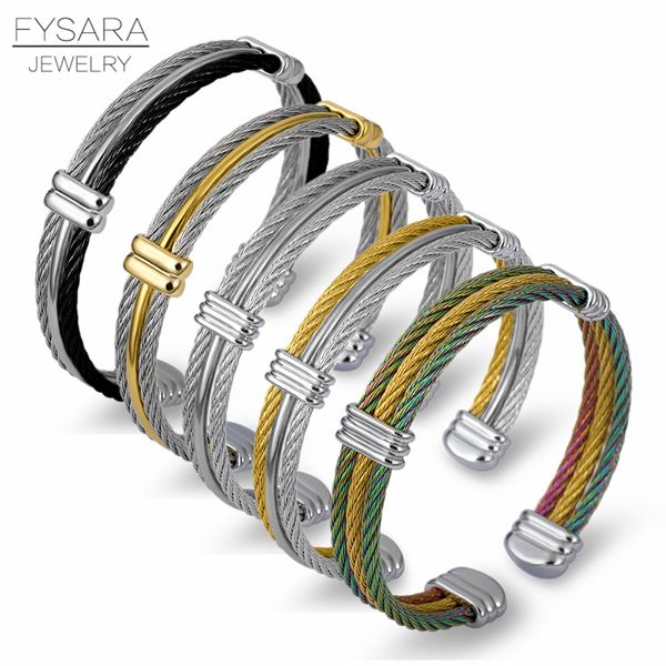 fysara designer twist wire cuff bracelets stretch stainless steel cable bangles for women men punk jewelry, Black
fysara designer twist wire cuff bracelets stretch stainless steel cable bangles for women men punk jewelry, Black