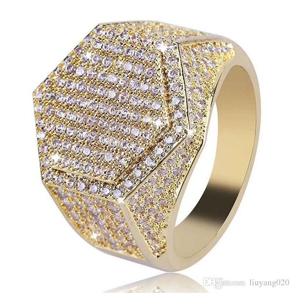 hip hop fashion hexagon ring copper gold silver color plated iced out micro pave cubic zircon charm for men women
hip hop fashion hexagon ring copper gold silver color plated iced out micro pave cubic zircon charm for men women