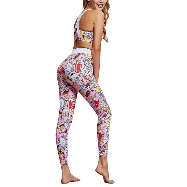 women sleeveless yoga set fitness sports suits cartoon printed gym sport high waist running leggings workout pants tracksuit, White;red
women sleeveless yoga set fitness sports suits cartoon printed gym sport high waist running leggings workout pants tracksuit, White;red