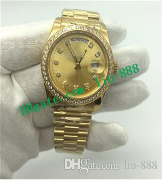 wholesale price men wristwatch day*date 40mm 18k gold diamond dial bezel steel bracelet asia 2813 automatic luxury wristwatch ing, Slivery;brown
wholesale price men wristwatch day*date 40mm 18k gold diamond dial bezel steel bracelet asia 2813 automatic luxury wristwatch ing, Slivery;brown