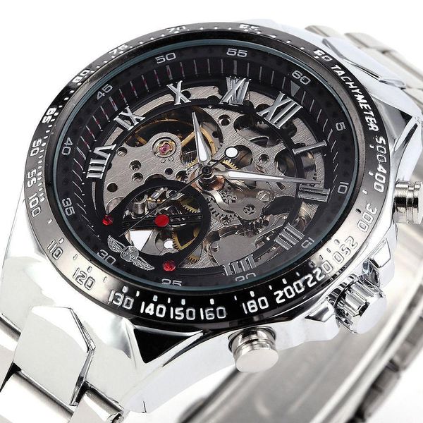 new winner relojes watches branded mens classic stainless steel self wind skeleton mechanical watch fashion cross wristwatch j190614, Slivery;brown
new winner relojes watches branded mens classic stainless steel self wind skeleton mechanical watch fashion cross wristwatch j190614, Slivery;brown