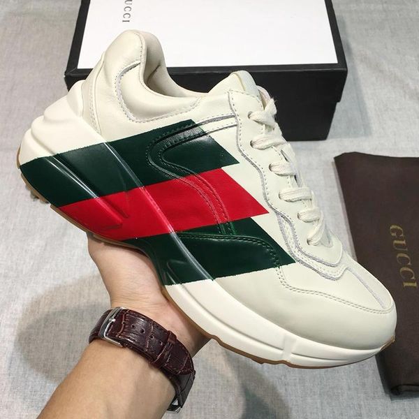 casual men shoes fashion with original box sports breathable casual outdoors athletic chaussures pour hommes rhyton leather sneakers on sale, Black
casual men shoes fashion with original box sports breathable casual outdoors athletic chaussures pour hommes rhyton leather sneakers on sale, Black