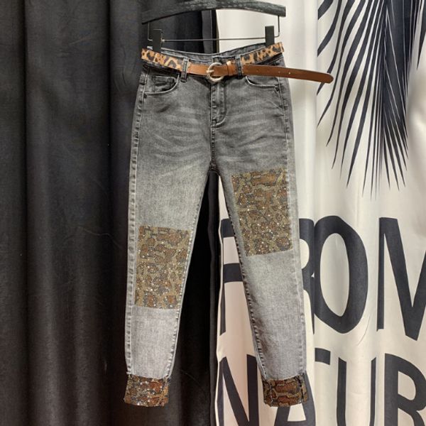 european plus size rhinestone jeans women's 2020 spring new high-waist drill leopard print denim pencil pants jean femme, Blue
european plus size rhinestone jeans women's 2020 spring new high-waist drill leopard print denim pencil pants jean femme, Blue