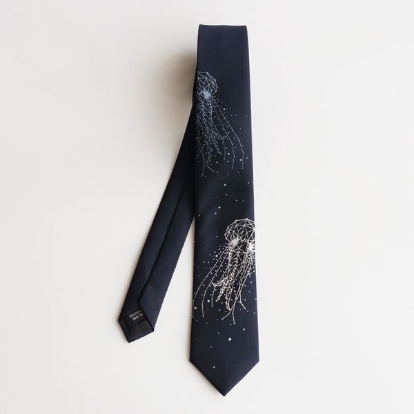 new men's male fashion printed original deep sea jellyfish bilingbiling embroidery deep blue tie light necktie, Blue;purple
new men's male fashion printed original deep sea jellyfish bilingbiling embroidery deep blue tie light necktie, Blue;purple