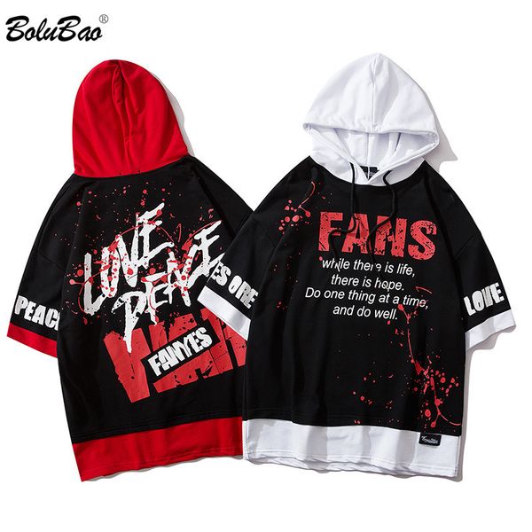 men's t-shirts bolubao brand men block ribbon t-shirt hooded short sleeve t shirts street hip hop cotton tee, White;black
men's t-shirts bolubao brand men block ribbon t-shirt hooded short sleeve t shirts street hip hop cotton tee, White;black