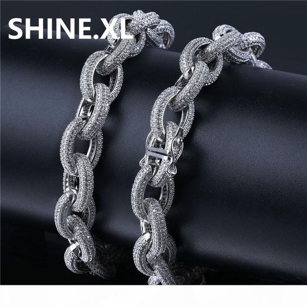 hip hop bracelets iced out micro pave cubic zircon twisted and oval link bracelet 7"8, Black
hip hop bracelets iced out micro pave cubic zircon twisted and oval link bracelet 7"8, Black