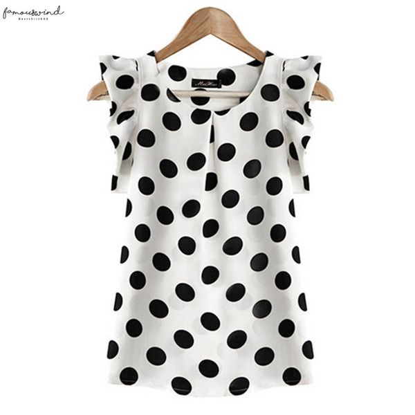new fashion summer womens ladies chiffon puffed short sleeve dot printed blouse vadim*, White
new fashion summer womens ladies chiffon puffed short sleeve dot printed blouse vadim*, White