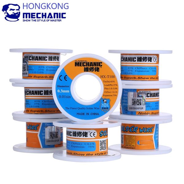 mechanic hx-t100 rosin core soldering wire 55g sn63% pb37% 0.3/0.4/0.5/0.6/0.8mm low melting point
mechanic hx-t100 rosin core soldering wire 55g sn63% pb37% 0.3/0.4/0.5/0.6/0.8mm low melting point