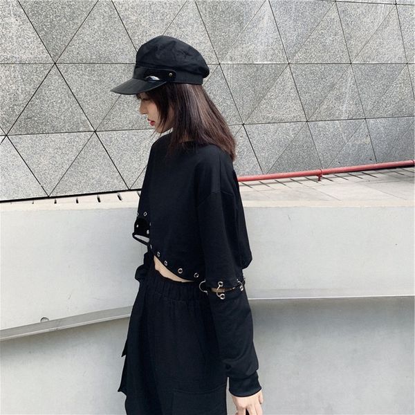 tmup4 spring korean style ins harajuku dark series t-shirt sweater long-sleeved t-shirt short navel-opening mini-machine sweater wom, Black
tmup4 spring korean style ins harajuku dark series t-shirt sweater long-sleeved t-shirt short navel-opening mini-machine sweater wom, Black