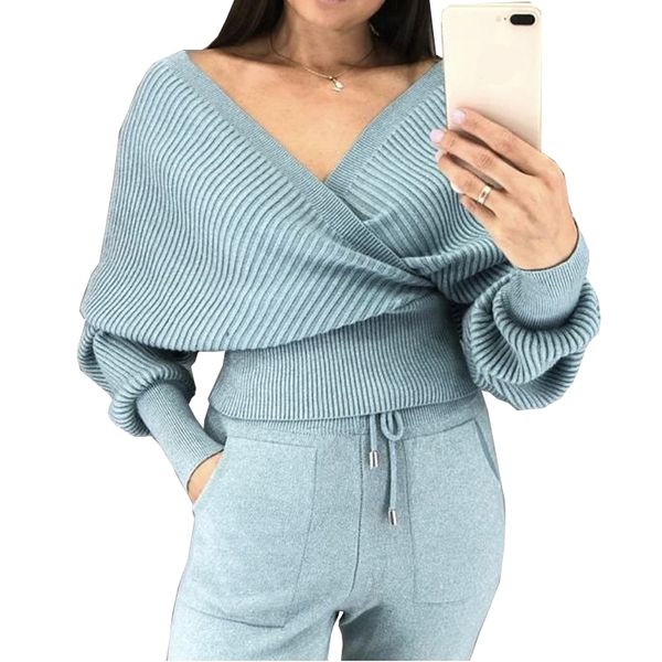 spring autumn 2 piece set women knitted sweater pants sports suit v neck batwing sleeve tracksuit new casual sweatshirt, White
spring autumn 2 piece set women knitted sweater pants sports suit v neck batwing sleeve tracksuit new casual sweatshirt, White
