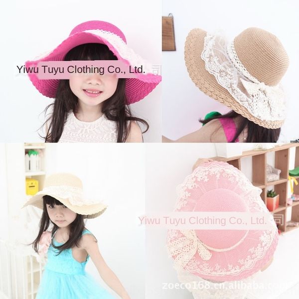 korean children's lace straw ecm87 lace parent-child bow straw hat beach hat, Blue;gray
korean children's lace straw ecm87 lace parent-child bow straw hat beach hat, Blue;gray