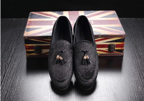 dress shoes mens fashion tassel shining party slip on comfort geniune leather round-toe formal 3 colour, Black
dress shoes mens fashion tassel shining party slip on comfort geniune leather round-toe formal 3 colour, Black