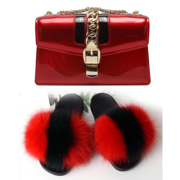 fashion fur slides and purse set furry woman slippers bag with summer purses fur femme pantoufles shoe set fluffy sliders, Black
fashion fur slides and purse set furry woman slippers bag with summer purses fur femme pantoufles shoe set fluffy sliders, Black