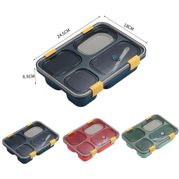 new style plastic four-grid lunch box with soup bowl student portable microwave lunch box with cutlery bento box
new style plastic four-grid lunch box with soup bowl student portable microwave lunch box with cutlery bento box