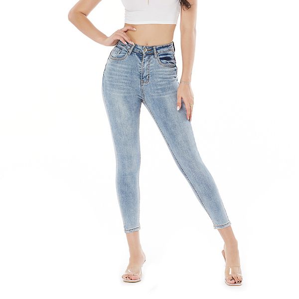 spring and summer mid-waist tight fashion old jeans women's elastic washed slim fit simple all-match calf pants women's jeans, Blue
spring and summer mid-waist tight fashion old jeans women's elastic washed slim fit simple all-match calf pants women's jeans, Blue
