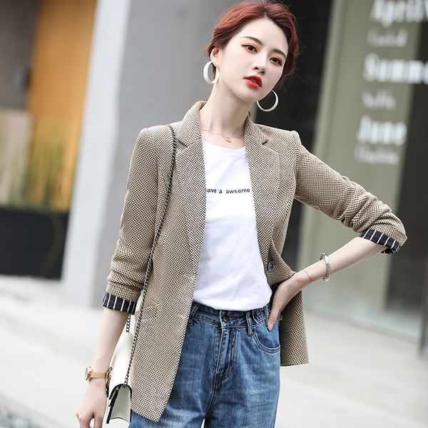 autumn winter formal elegant khaki dark gray women's blazers suit jacket office ladies work wear blouses and outfits coat, White;black
autumn winter formal elegant khaki dark gray women's blazers suit jacket office ladies work wear blouses and outfits coat, White;black